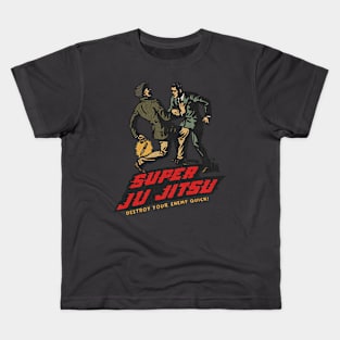 Vintage Ju Jitsu Action Kids T-Shirt